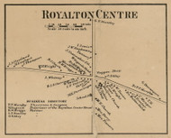 Royalton Centre Village, Royalton New York 1860 Old Town Map Custom Print - Niagara Co.
