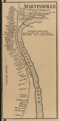 Martinsville Village, Wheatfield New York 1860 Old Town Map Custom Print - Niagara Co.
