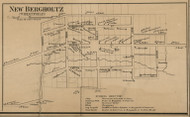 New Bergholtz Village, Wheatfield New York 1860 Old Town Map Custom Print - Niagara Co.