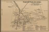 North Tonawanda Village, Wheatfield New York 1860 Old Town Map Custom Print - Niagara Co.