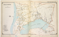 Halesite - Huntington, New York 1917 Old Map Reprint - Suffolk Co. North Vol. 1