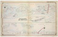 Oak Island Beach and part of Fire Island Beach, New York 1915 Old Map Reprint - Suffolk Co. Atlas South Vol. 1