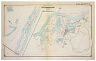Southampton Town (part of) including Cow Neck, New York 1916 Old Map Reprint - Suffolk Co. Atlas South Vol. 2