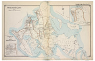 Shelter Island - Southampton, New York 1916 Old Map Reprint - Suffolk Co. Atlas South Vol. 2