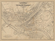 Pittsburgh 1867 - Old Map Reprint PA Cities