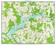 Atwood Lake 1960 - Custom USGS Old Topo Map - Ohio