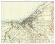 Cleveland (Horizontal) 1939 - Custom USGS Old Topo Map - Ohio