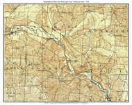 Dillon Lake 1910 - Custom USGS Old Topo Map - Ohio