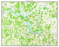 Dillon Lake 1960 - Custom USGS Old Topo Map - Ohio