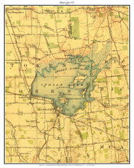Indian Lake 1915 - Custom USGS Old Topo Map - Ohio