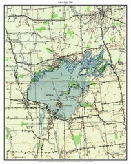 Indian Lake 1944 - Custom USGS Old Topo Map - Ohio