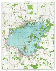 Indian Lake 1960 - Custom USGS Old Topo Map - Ohio