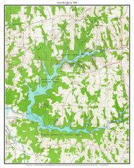 Leesville Lake 1960 - Custom USGS Old Topo Map - Ohio
