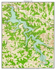 Piedmont Lake 1960 - Custom USGS Old Topo Map - Ohio