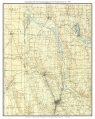 Pymatuning Reservoir 1908 - Custom USGS Old Topo Map - Pennsylvania