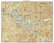 Senecaville Lake 1911 - Custom USGS Old Topo Map - Ohio