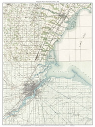 Toledo & Lake Erie 1932 - Custom USGS Old Topo Map - Ohio