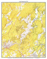 Lake Hopatcong 1954 - Custom USGS Old Topo Map - New Jersey