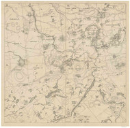 Adirondack Lakes 1880 - Old Map Reprint
