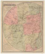 Adirondack Wilderness 1881 - Old Map Reprint