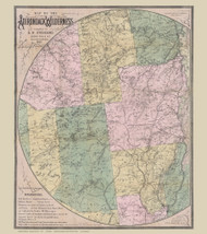 Adirondack Wilderness 1883 - Old Map Reprint