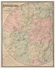Adirondack Wilderness 1888 - Old Map Reprint