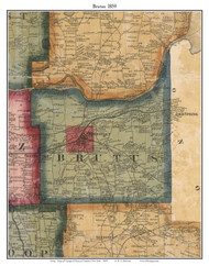 Brutus, Cayuga Co. New York 1859 Old Town Map Custom Print - Cayuga & Seneca Cos.