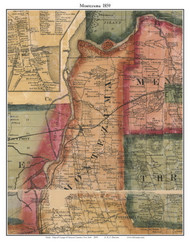 Montezuma, Cayuga Co. New York 1859 Old Town Map Custom Print - Cayuga & Seneca Cos.