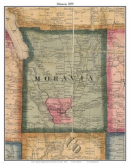 Moravia, Cayuga Co. New York 1859 Old Town Map Custom Print - Cayuga & Seneca Cos.
