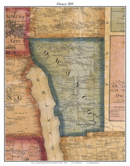 Owasco, Cayuga Co. New York 1859 Old Town Map Custom Print - Cayuga & Seneca Cos.