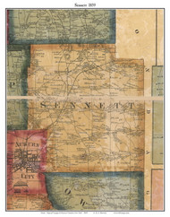 Sennett, Cayuga Co. New York 1859 Old Town Map Custom Print - Cayuga & Seneca Cos.