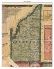 Sterling, Cayuga Co. New York 1859 Old Town Map Custom Print - Cayuga & Seneca Cos.