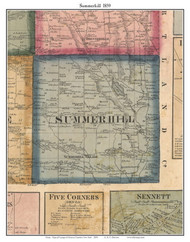 Summerhill, Cayuga Co. New York 1859 Old Town Map Custom Print - Cayuga & Seneca Cos.