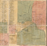 Auburn City Closeup - Auburn, Cayuga Co. New York 1859 Old Town Map Custom Print - Cayuga & Seneca Cos.