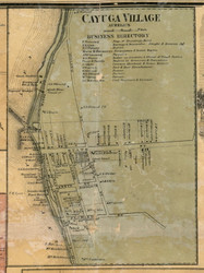 Cayuga Village - Aurelius, Cayuga Co. New York 1859 Old Town Map Custom Print - Cayuga & Seneca Cos.