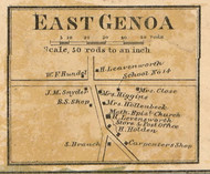 East Genoa - Genoa, Cayuga Co. New York 1859 Old Town Map Custom Print - Cayuga & Seneca Cos.