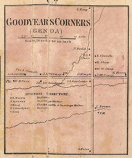 Goodyears Corners - Genoa, Cayuga Co. New York 1859 Old Town Map Custom Print - Cayuga & Seneca Cos.