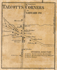 Talcotts Corners - Ledyard, Cayuga Co. New York 1859 Old Town Map Custom Print - Cayuga & Seneca Cos.
