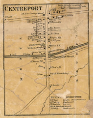 Centreport - Centreport, Cayuga Co. New York 1859 Old Town Map Custom Print - Cayuga & Seneca Cos.