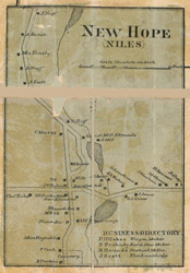 New Hope - Niles, Cayuga Co. New York 1859 Old Town Map Custom Print - Cayuga & Seneca Cos.