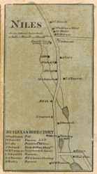 Niles Village - Niles, Cayuga Co. New York 1859 Old Town Map Custom Print - Cayuga & Seneca Cos.
