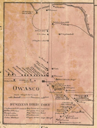 Owasco Village - Owasco, Cayuga Co. New York 1859 Old Town Map Custom Print - Cayuga & Seneca Cos.