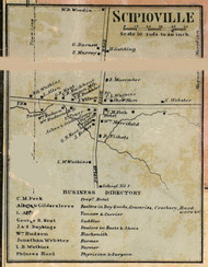 Scipioville  - Scipio, Cayuga Co. New York 1859 Old Town Map Custom Print - Cayuga & Seneca Cos.