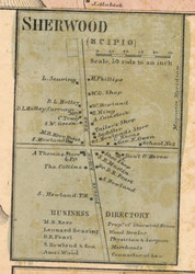 Sherwood - Scipio, Cayuga Co. New York 1859 Old Town Map Custom Print - Cayuga & Seneca Cos.