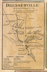 Dresserville - Sempronius, Cayuga Co. New York 1859 Old Town Map Custom Print - Cayuga & Seneca Cos.