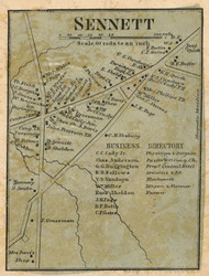 Sennett Village - Sennett, Cayuga Co. New York 1859 Old Town Map Custom Print - Cayuga & Seneca Cos.