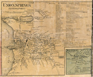 Union Springs - Springport, Cayuga Co. New York 1859 Old Town Map Custom Print - Cayuga & Seneca Cos.