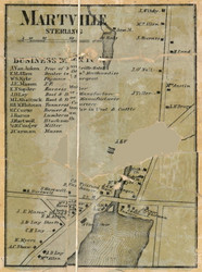 Martville - Sterling, Cayuga Co. New York 1859 Old Town Map Custom Print - Cayuga & Seneca Cos.