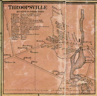 Throopsville - Throop, Cayuga Co. New York 1859 Old Town Map Custom Print - Cayuga & Seneca Cos.