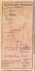 Stewarts Corners - Venice, Cayuga Co. New York 1859 Old Town Map Custom Print - Cayuga & Seneca Cos.